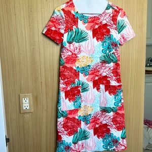 Persifor shift dress. Margot Coral reef theme. EUC